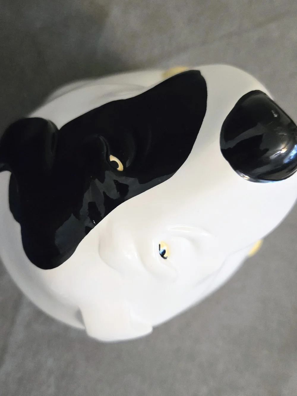 Clay Art Pudgy Dog Cookie Treat Jar Collar Hound Dog Bone Series Kitchen 1991